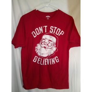 Holiday‎ Time Santa Graphic T-Shirt Christmas Holiday Tee Mens Size S